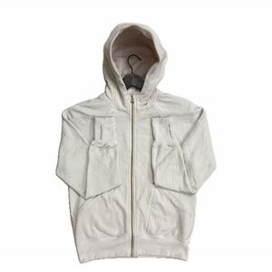 LULULEMON Scuba Full Zip Hoodie Off-White/Ivory Women's Size 6 Classic Cotton